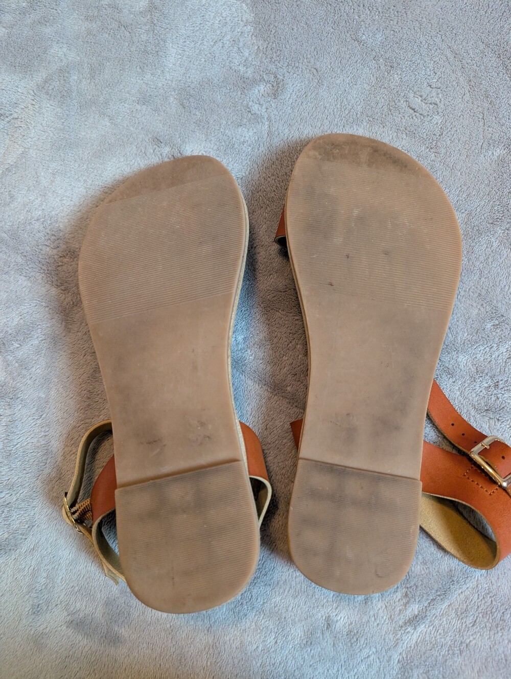 Classic Tan Leather Strap Women's Sandals - Picture 3 of 6